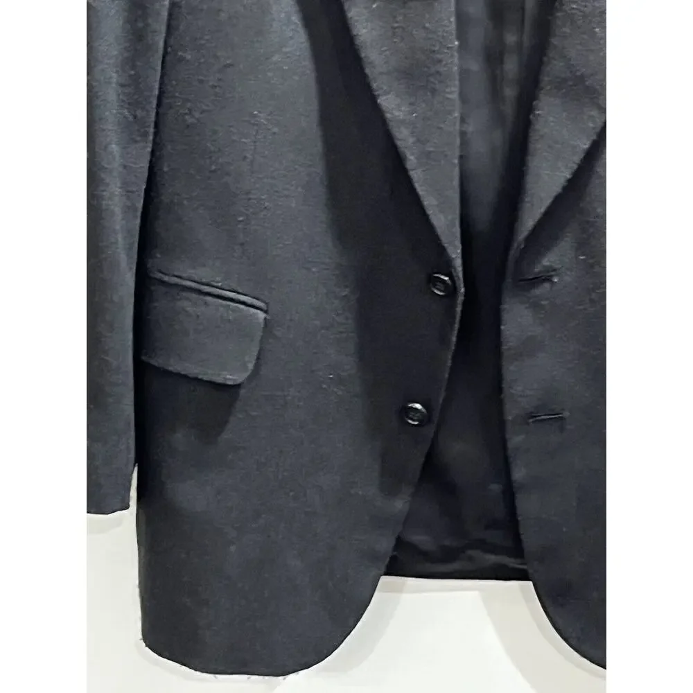 Oscar De La Renta Sports Coat Men 42R‎ Black Blazer Single Breasted Jacket
